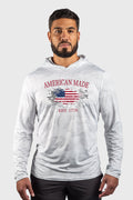 American Made Performance Mesh White Out Hoodie
