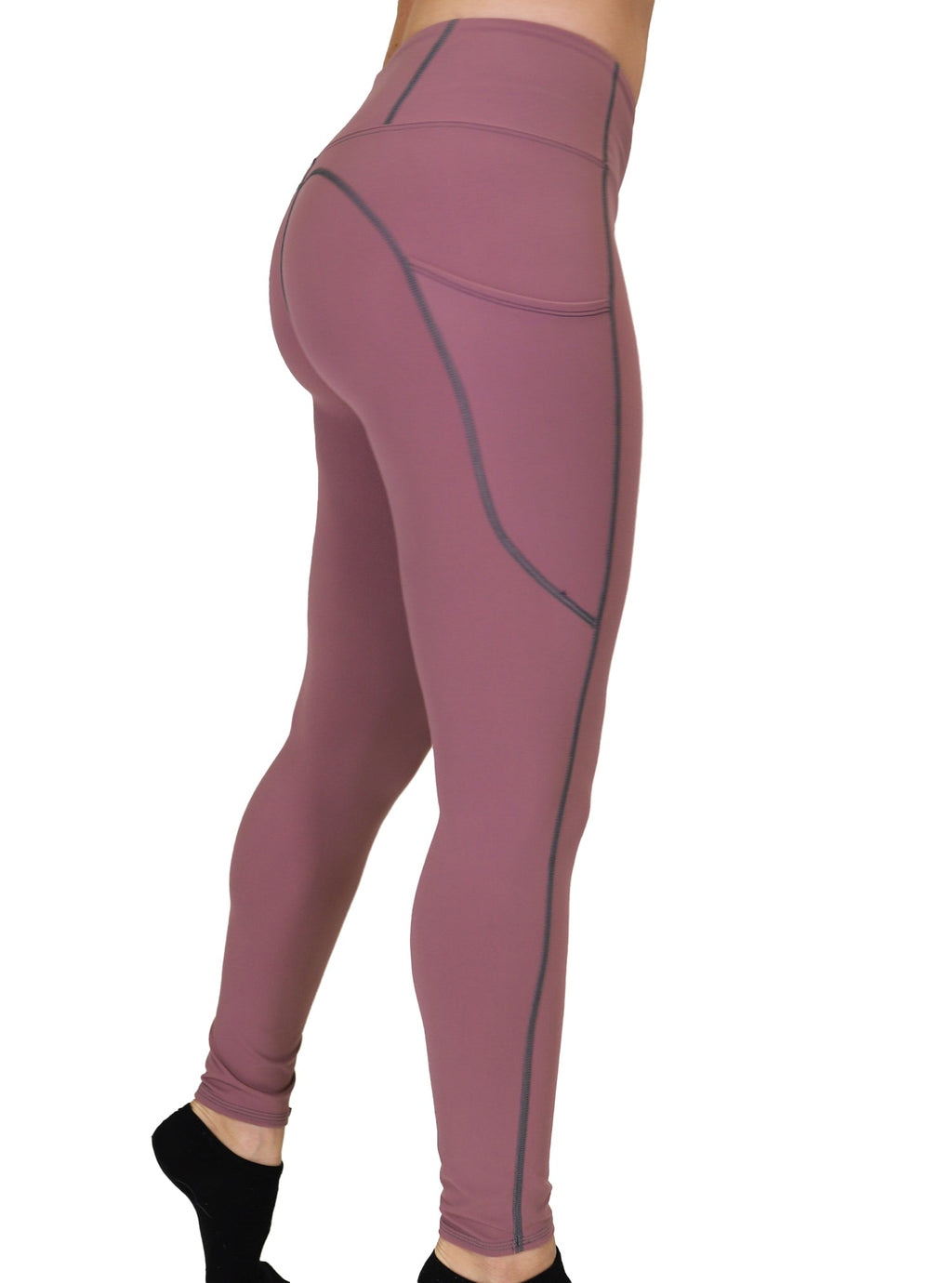 MAUVE POCKETED RIDING LEGGING